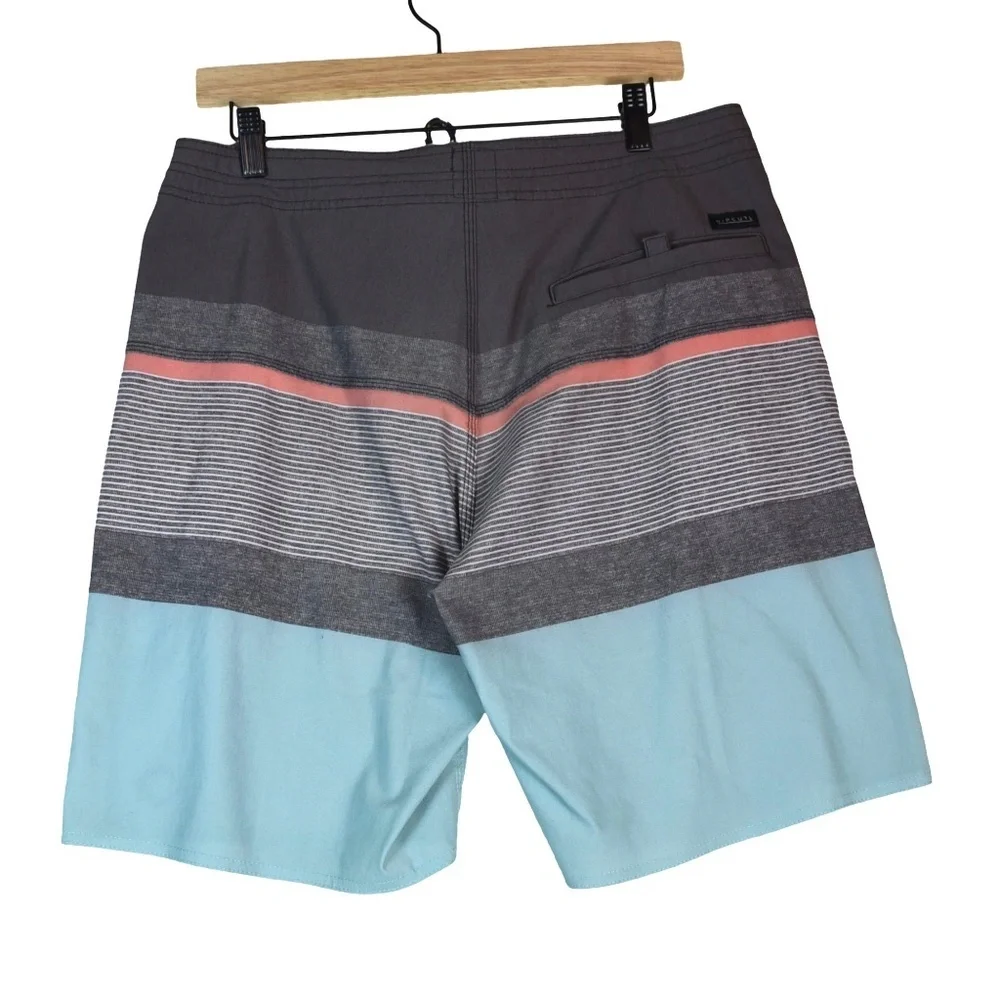 Rip Curl Men’s 32 Surf Craft Boardshorts Striped Colorblock Beach Swim Surf